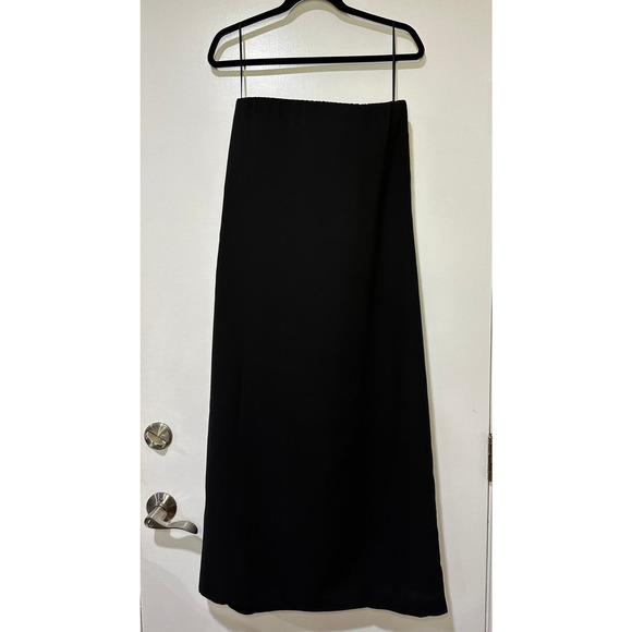 Tuckernuck Strapless Black Noir Crepe Marin Formal Midi Dress Medium New w/ Tags - Picture 8 of 15